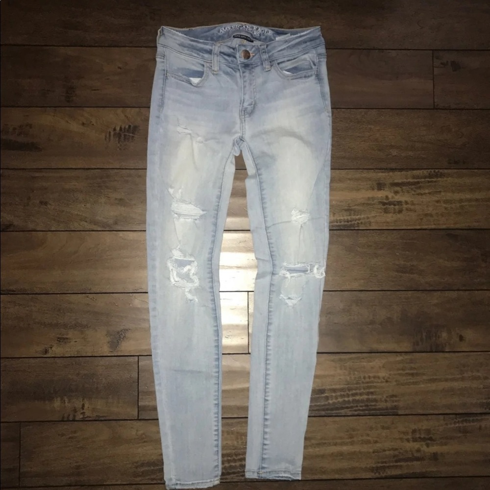 American eagle ripped skinny jeans